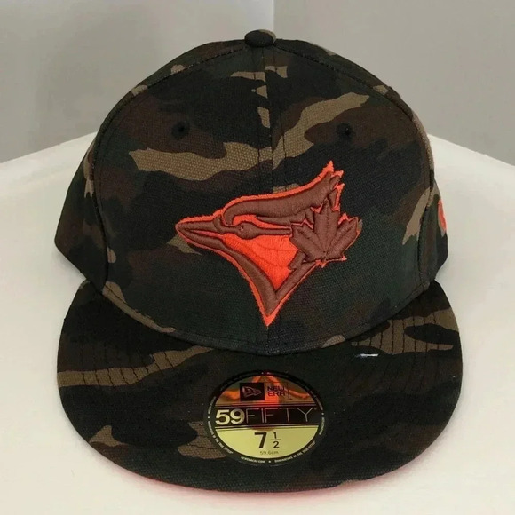 New Era 59Fifty Blue  Jays Camo Hat - Picture 1 of 9